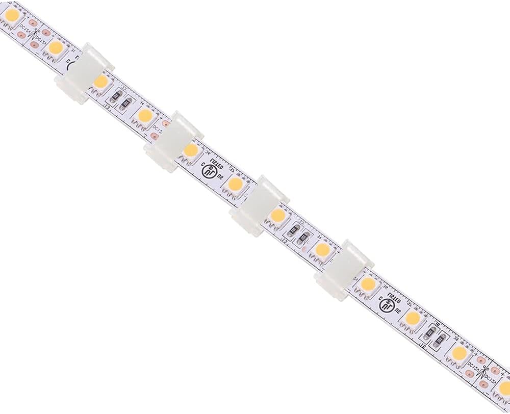LED Strip Adhesive Mounting Clips KINDPMA 100 Pcs LED Mounting Self-Adhesive LED Strip Light Mounting Brackets Holder Light Clips Wire Management Clip for 10mm(3/8") Wide Strip Light