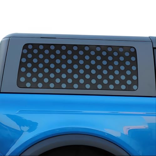 Image of Rear Window Decals Sliding Window Glass Emblem Stickers for Ford Bronco 2021 2022 2023 2024 Exterior Accessories (Circle)