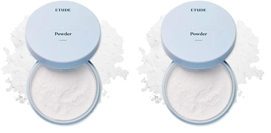 Image of ETUDE Sebum Soak Powder 5G (21Ad) | Makeup Powder For Oily Face With Sebum Control, Soft Skin Effect And Matte Finish | Flawless Long-Lasting Make Up | Kbeauty, White (Pack of 2)