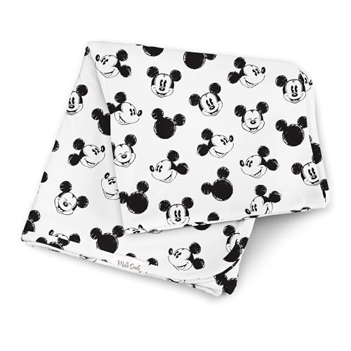 Image of Milk Snob Disney Infant Boy/Girl Swaddle Blanket, Soft Receiving, Security and Play, Toddler Infant NewbornBedding, Baby Shower, Baby Registry Gift (Mickey Mouse Sketch) 34 * 34 inches