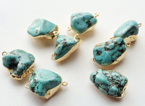 Connecteurs double boucle turquoise pour assembler vos bracelets d'été bohèmes - 2