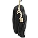 FashionPuzzle Chevron Quilted Crossbody Camera Bag with Chain Strap and Tassel (Black) One Size