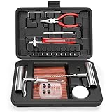 ORCISH Tire Repair Kit, 70 PCS Professional Heavy Duty Tire Plug Kit, Tire Patch Kit for Fix a Flat, Tubeless Tire Puncture Change Tool Kit for Car, Motorcycle, Truck, ATV, Tractor, RV, SUV, Trailer