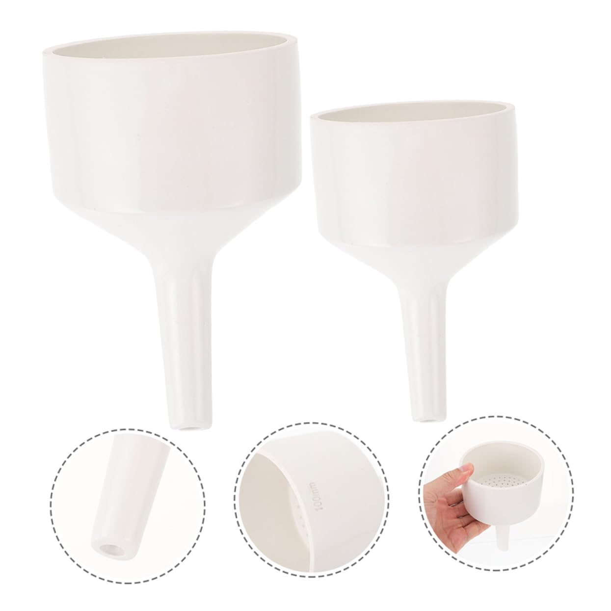 SOLUSTRE Chemistry : 2pcs Ceramic Buchner Funnel Precision Filtration Tool for Students and Professionals
