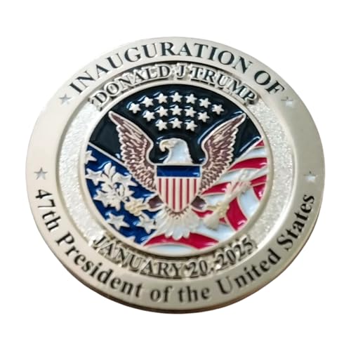 Generic 47th A Donald Trump Presidential Inauguration Pin 2025 Gold Soft Enamel Pin 1 3/8 Inch Diameter Unisex Classic Political Memorabilia Pin3
