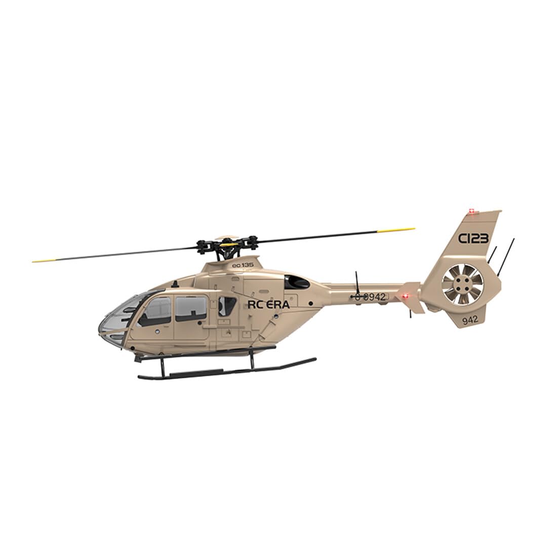 RC ERA C123 6CH RC Hubschrauber, 1:36 EC135 Optisch Stabilisiertes Flugzeugmodell mit 3D-Flug, Höhenhaltung, bürstenloser Ferngesteuerter Helikopter für Erwachsene – RTF