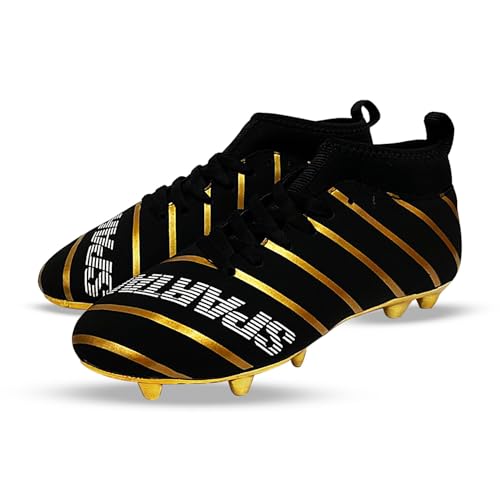 See full amazon price history chart for GOLDIAMOND Football Shoes for Men, Superior Traction with Rubber Studds, High Agility and Stability, Multi Directional Flexibility (Model : Gold)(Color : Black & Gold) (Size: 6) GOLDIAMOND Football Shoes for Men, Superior Traction with Rubber Studds, High Agility and Stability, Multi Directional Flexibility (Model : Gold)(Color : Black & Gold) (Size: 6) (B0D6VNY15G) Amazon Price History, Amazon Price Tracker