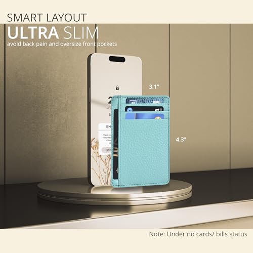 Oak Leathers Leather Slim Minimalist Wallet for Men & Women RFID Front Pocket Leather Card Holder Wallets