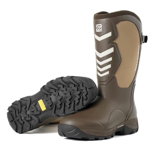 WOVENPAK Rubber Boots for Men, Mens Boots Waterproof Insulated Hunting Boots with Steel Shank, Neoprene Rubber Work Mud Boots Outdoor - image 1