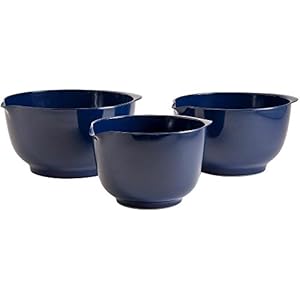 Hutzler Melamine Mixing Bowl | BPA free – Set of 3 (Cobalt Blue)
