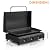ADREAK 25.6'' Gas Griddle Flat Top Grill with Lid, 3-Burner Tabletop Portable Propane Griddle for Outdoor Cooking, BBQ, Camping & Tailgating Barbecue, 45,000BTU Output