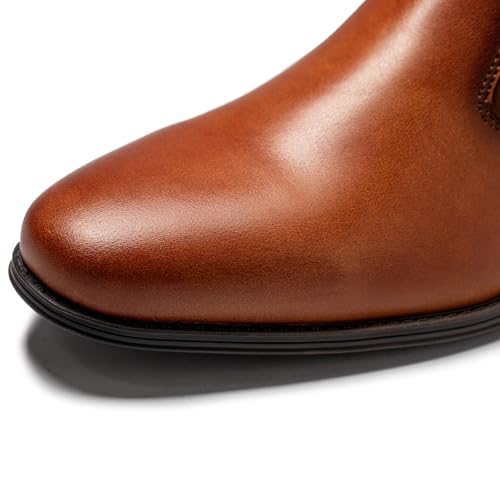 Image of Holy dove Chelsea Boots Men - Genuine Leather,Chelsea Boots for Men with Side Zipper, Casual Slip-On Ankle Boots, Chukka & Oxford Style Dress Boots