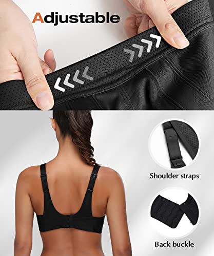 Wingslove Women's High Impact Sports Bra Full Coverage Wirefree Non Padded Workout Bra Plus Size3