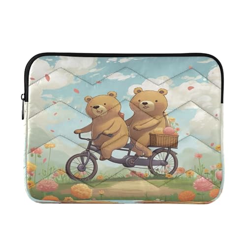 Funda para portátil de 13-14 pulgadas impermeable con diseño de osos