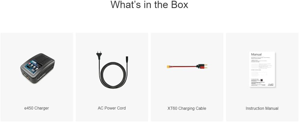 Contents of the Caruner e450 Charger box