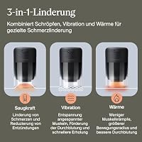 TheraCup Portable Cupping Massage Therapy for Localized Muscle Tension Relief and Blood Circulation in Back, Shoulders, Legs and Body - Smart Cupping Therapy with ThermaVibration Technology (Single) – Ansicht 2