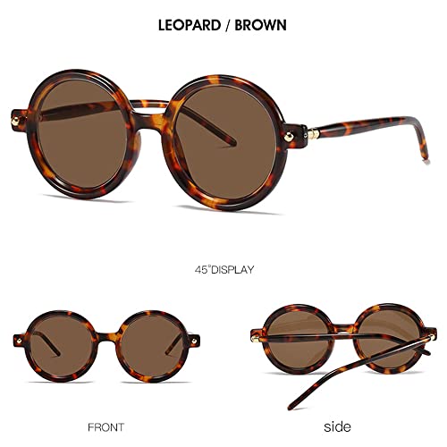 Image of HYLLE Retro Flip-Up Round Goggles Seampunk Sunglasses for Men Women 90s Style