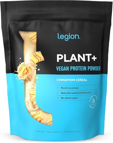 LEGION Plant+ Vegan Protein Powder - Rice and Pea Plant Based Protein Blend. Gluten Free, GMO Free,
