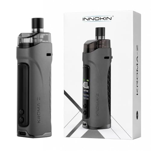 For Innokin Kroma Z Kit Batería 3000 mAh (Gris) 6 40 W Mod | Cartucho vacío de 4,5 ml con llenado lateral | Resistencia Z Coil 0,3 Ω y 0,8 Ω MTL/RDL | Boquilla 510 | Pantalla LCD   No Nicotine