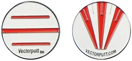 Vectorputt tm - USGA Approved Golf Ball Mark - Double Sided Golf Ball Marker with hat Clip (30mm)