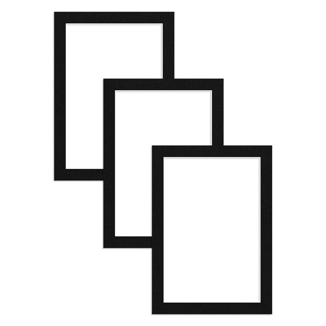 Alison Kingsgate 70X50CM Picture Mounts for 60X40CM Aperture – Precision Cut Cardboard Photo Mounts – Ideal for Frames, Posters, Prints, Artwork & Certificates – (Pack of 3)