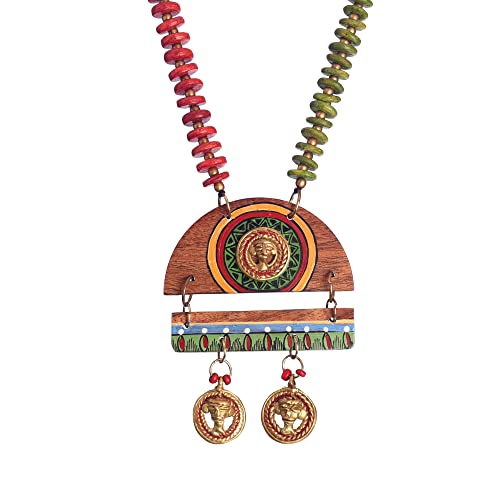 Image of AAKRITI ART CREATIONS Handcrafted Tribal Dhokra Necklace Collection | Royal, Pharaoh & Butterfly-Inspired Artisan Brass Statement Jewelry | Ethnic, Elegant & Artistic Necklaces for Women