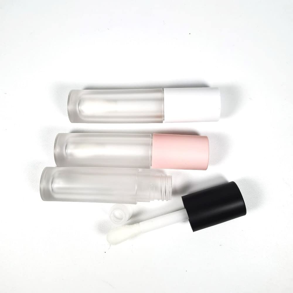 COSIDEA Cuustomized logo 100 szt. 5 ml pusta duża szczotka błyszczyk do ust z zatyczką, grube tubki z błyszczykiem do ust z prywatną etykietą