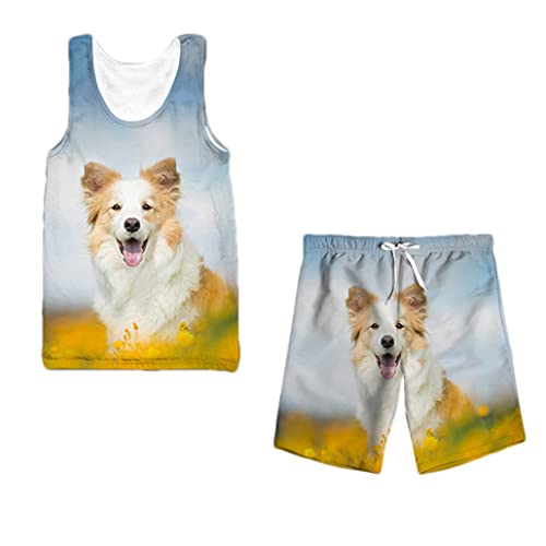 Vêtements de sport hip-hop homme keusyoi t-shirt short ample XXXL imprimé animal