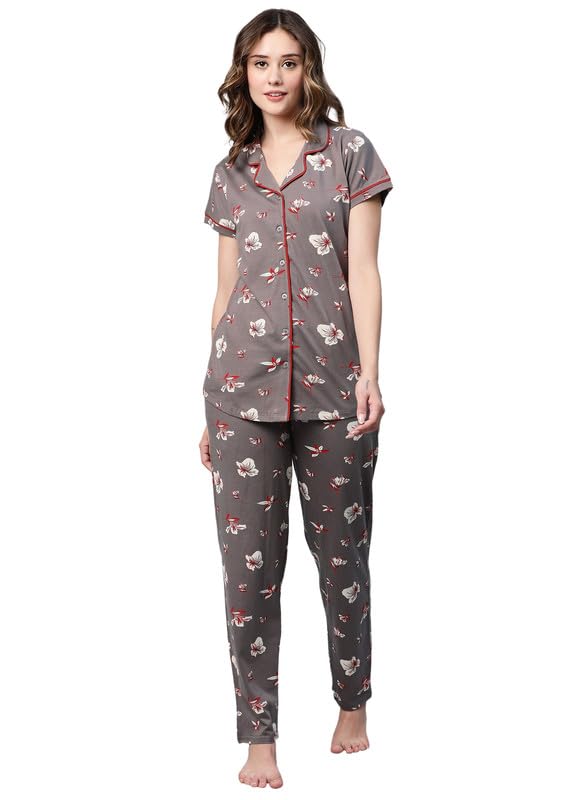 Image of AV2 Women's Cotton Polka Dots Night Suit Pajama Set