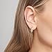 MORGAN & PAIGE .925 Sterling Silver 14K Yellow Gold & Rhodium Plated Two-Tone Twisted J-Hoop Earrings for Women - Hypoallergenic Earrings for Women, Comfortable & Fit Jewelry for Her