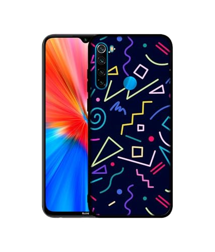 Image of Retro Abstract Design Premium 2D Printed Metal Back Case Cover for Mi Redmi Note 8 4G