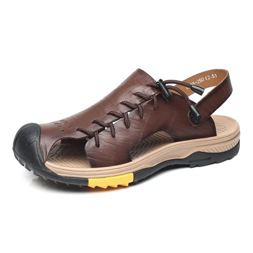 Large Size Fashion Sports Sandals for Men, Casual Lace Up Fisherman Shoes, Classical Concise Closed Toe Slippers