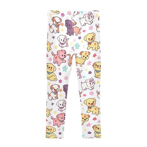 Kawaii Puppy Dog Star Girls Leggings Soft Stretch Workout Yoga Dance Pants for Kids Casual Tights2