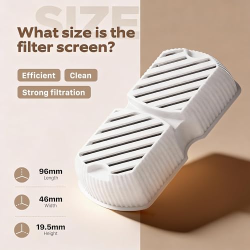 Image of GROOKPET Pet Water Fountain Filters: 24 Dog Water Fountain Filters Replacement - Dog Fountain Filters - Including 12 Filters + 12 Sponges - Suitable for GROOKPET Pet Water Fountain