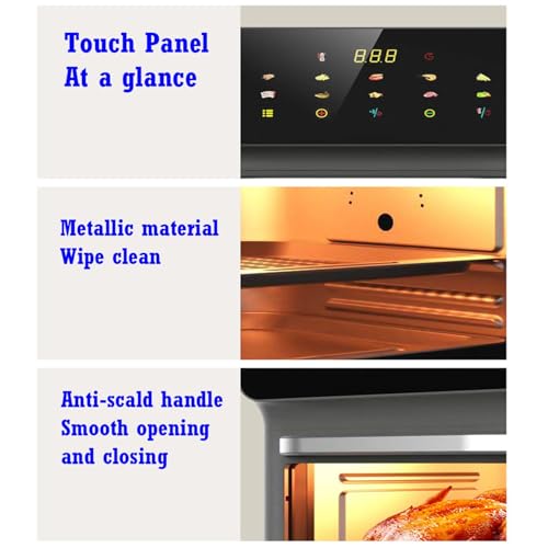 Freidora de aire inteligente 11 en 1, horno tostador, freidora de aire digital de convección con parrilla, horno, asado, recalentado, asado a la parrilla, deshidratado, electrodoméstico de encime