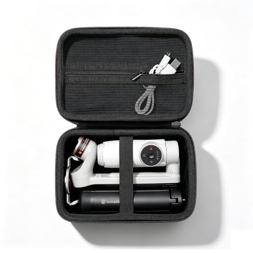XANAD Hard Case for DJI Osmo Mobile SE/Osmo Mobile 8 7P 7 6/Osmo Pocket 3, Insta360 Flow 2 Pro/Flow 2/Flow Pro Foldable AI Phone Gimbal, Hohem iSteady X3 SE Portable Gimbal Stabilizer