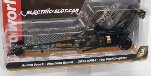 Auto World SC398-3 Austin Prock Montana Brand Top Fuel Dragster HO Scale Electric Slot Car