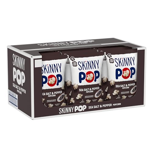 Image of SkinnyPop Popcorn, Sea Salt & Pepper, Whole Grain, Dairy-Free Snack, 4.4oz Bags (12ct)