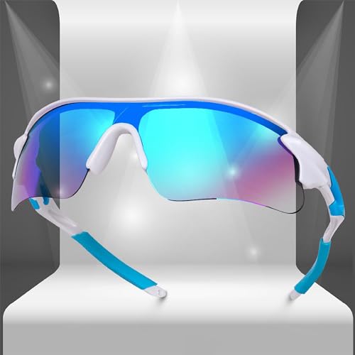 Image of Dervin Non Polarized Oversized Sports Sunglasses for Men Women, Outdoor Cricket Cycling Hiking Fishing Sunglasses