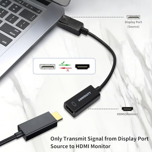 Adaptador DisplayPort a HDMI 4K, pack de 2 miniatura 2