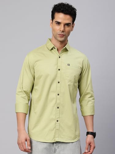 Image of Majestic Man Comfort Slim Fit Solid Pure Cotton Casual Shirt
