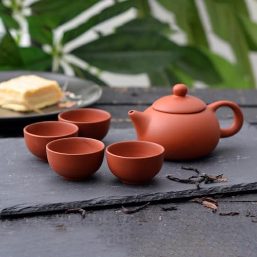 Tetera artesanal Zisha SHINEOFI de cerámica morada con filtro para té Kung Fu premium 7