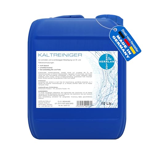 HERRLAN Kaltreiniger 10 Liter Industriereiniger für Motoren & Maschinen.