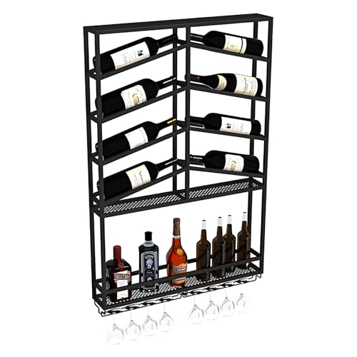 Étagère à vin suspendue réglable pour libérer vos placards encombrés et ranger vos verres