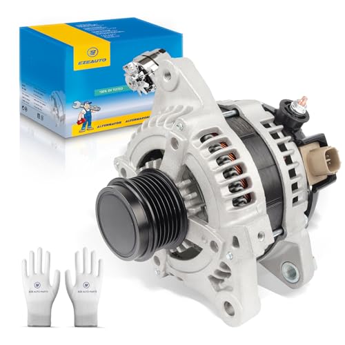 Image of Ezexpreze Alternator 11385N Replacement for 1.8L L4 Toyota Corolla 2009-2011, Matrix 09-10, Pontiac Vibe 09-10, Scion xD 08-14, 6-Groove Clutch Pulley OE#11385, 12897, 270600T040, 0986CR6103, AL3370X