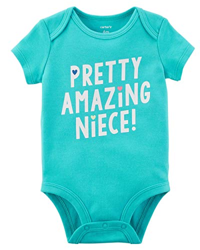 Bodysuit turquoise Carter's fille 24m avec message Pretty Amazing Niece
