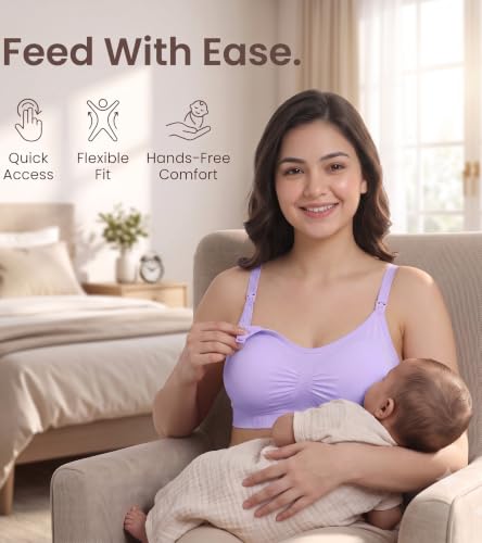 Image of Dimore Nursing Bras for Breastfeeding Seamless Maternity Bra Ultra Comfort Smooth Wireless Pregnancy Sleeping Bralette