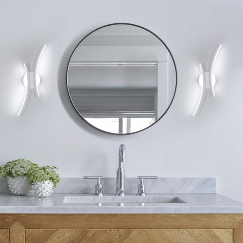 Applique LED da Parete Interno, 20W 2250LM Moderno Lampada da Parete LED, 44.5CM Bianco Lampada a Muro Creativo per Camera da Letto Bagno Soggiorno Scale Corridoio, Bianco Freddo 6500K - Illuminazione - Immagine 5
