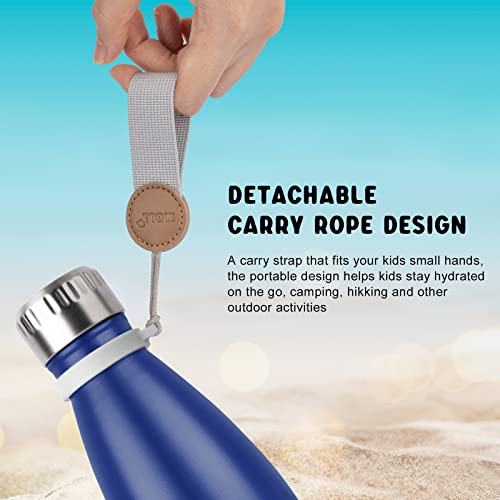 Mollcity Small Water Bottles-9 Oz Kids Stainless Steel Water Bottle For School Insulated Vacuum Metal Leak Proof Cola Shape Mini Water Bottle For Boys Girls(Navy) #TOP1