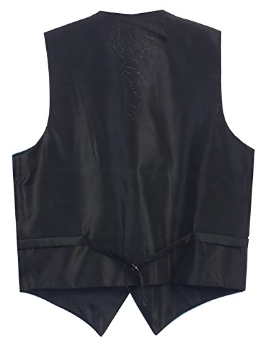 Gioberti Men's Formal 4pc Satin Vest Necktie Bowtie and Pocket Square2